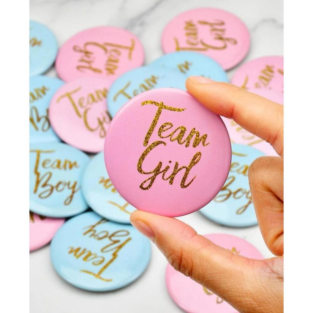 Gender reveal pins